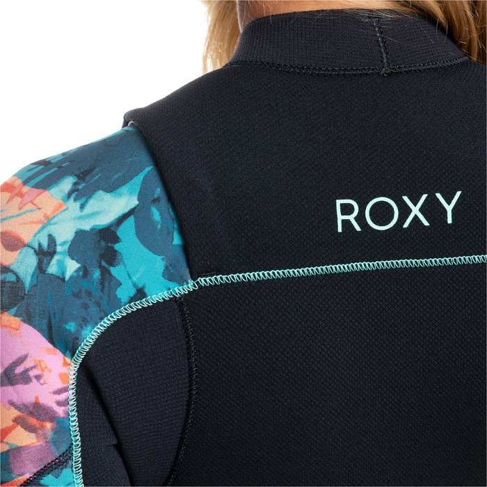 2024 Roxy Womens Elite XT 4/3mm GBS Chest Zip Wetsuit ERJW103134 - Anthracite Leaf